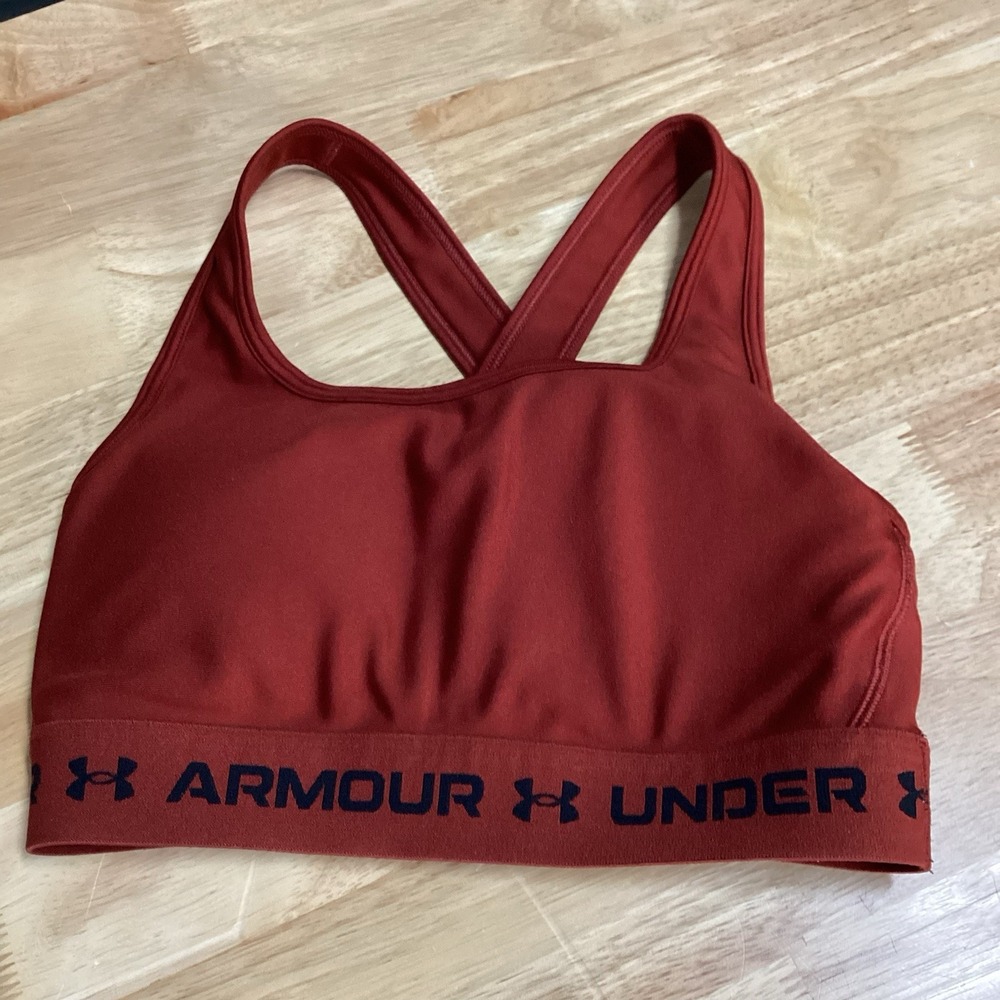 Ladies Under Armour Compression Sports Bra- Burnt‎ Orange- Small